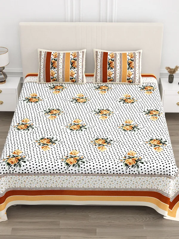 Amber_Cotton_Amber_Flora_Elegance_Double_Bedsheet_With_Pillow_Cover_100_X_108_Cm